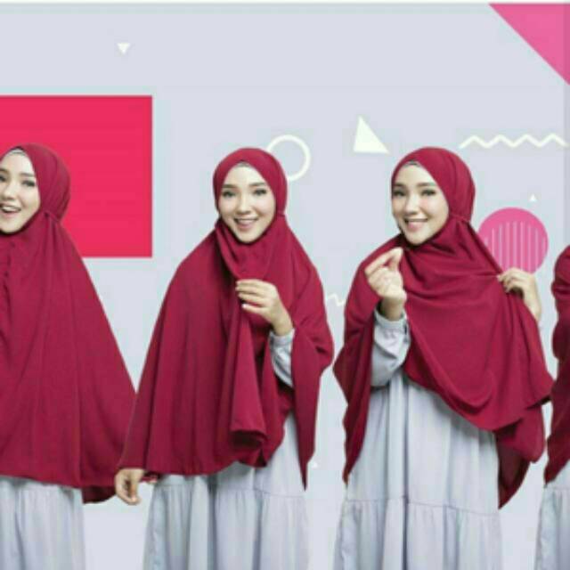 Khimar Super Jumbo Tali Non Pet /  Jilbab Super Jumbo Tali Tanpa Pet by Alshofis
