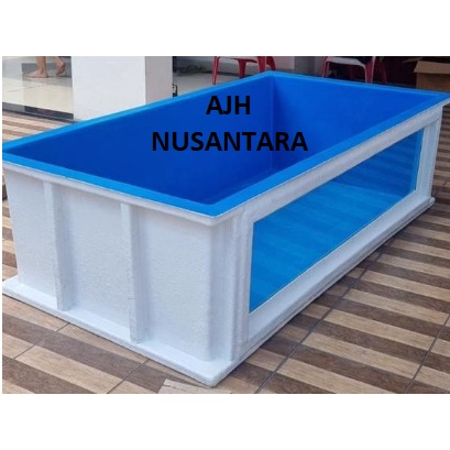 kolam ikan murah/Aquarium Fiberglass 200x100x65 Bak Fiber Kaca Kolam Ikan Koi Arwana
