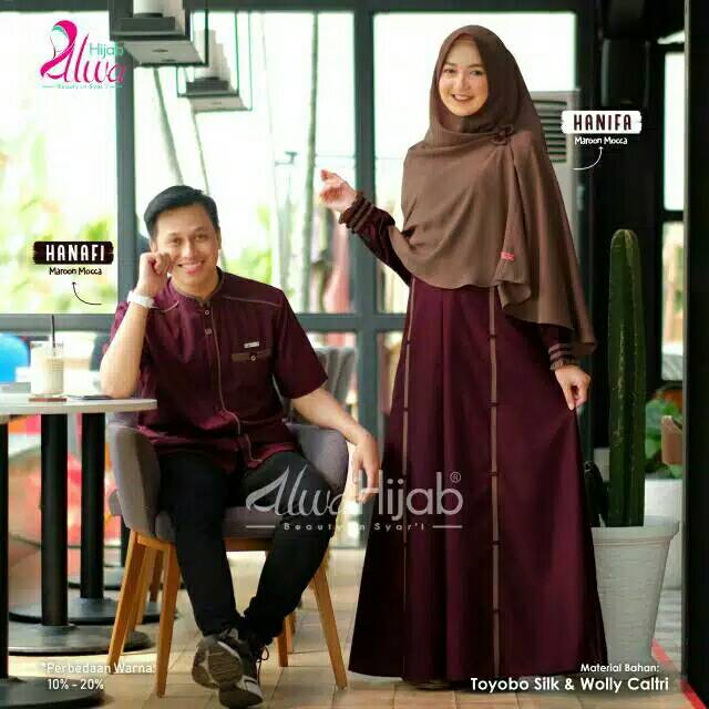 Gamis Couple Hanifa Hanafi by Alwa Hijab (ready)
