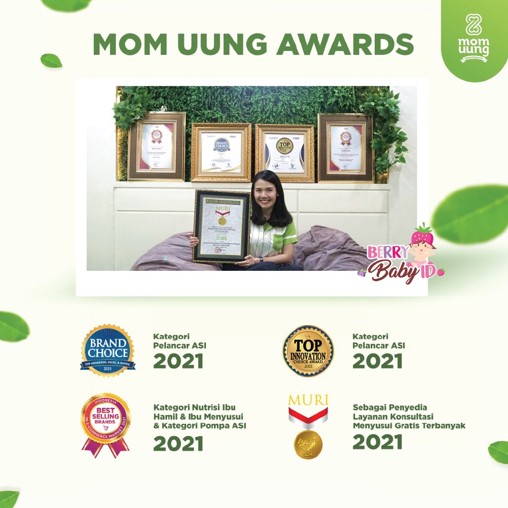 Mom Uung Pelancar ASI Booster Ibu Menyusui 30 60 Kapsul Berry Mart