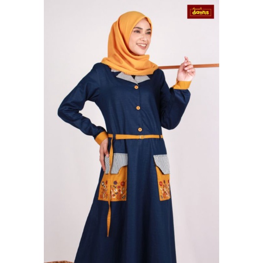 ABAYA DANNIS 211013 NAVY TERBARU DISKON