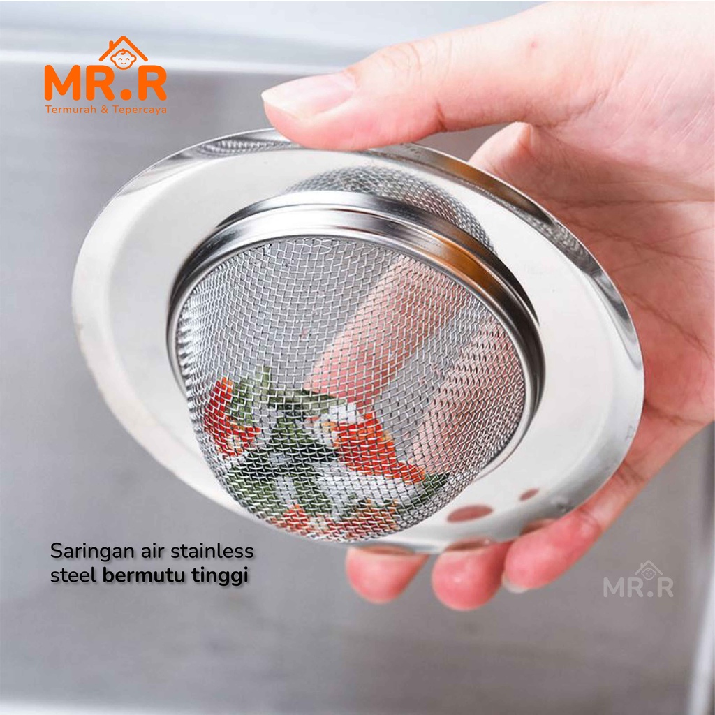 Saringan Wastafel Cuci Piring Stainless Jala Saringan Afur Bak Cuci Gelas Sink Strainer Filter Air