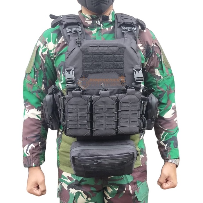 Rompi Body Vest Tactical Body Vest Tactical Rompi Body Vest Militer Rompi Pelindung Dada motif terbaru Laser cuting