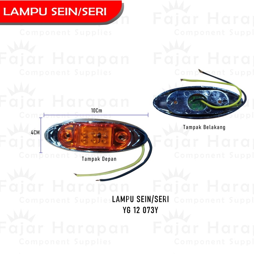 CORNER LAMP LAMPU SEIN SERI BUS LED YG 12 073Y 24VOLT