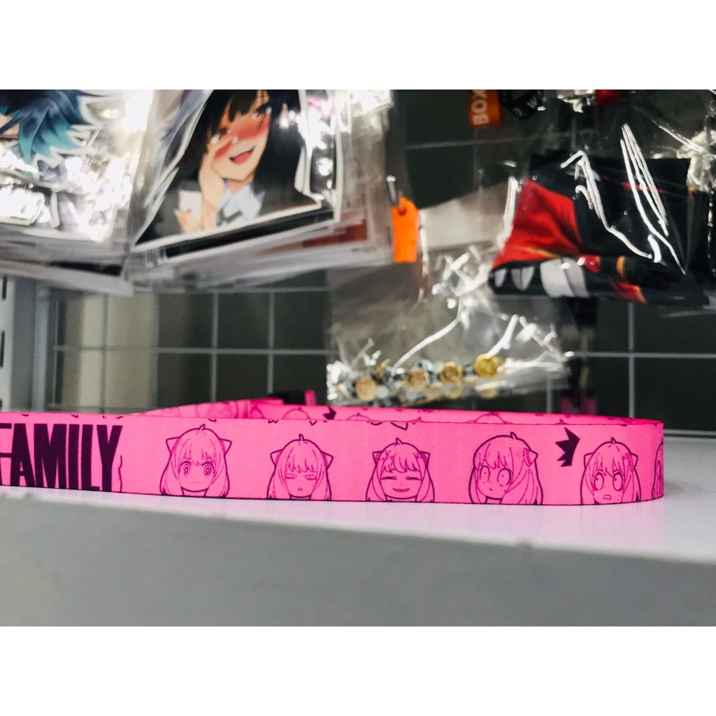 Lanyard Anya Forger Face Chibi Pink Anime Manga SPY X Family