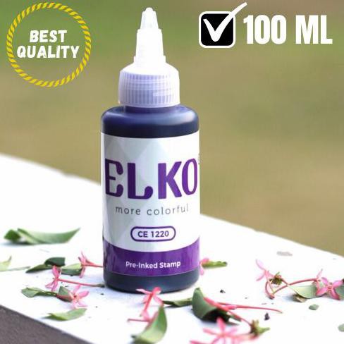 

[[BISA COD]] Tinta Stempel Flash Warna Violet Waterproof ELKO 100 ML Untuk Kertas