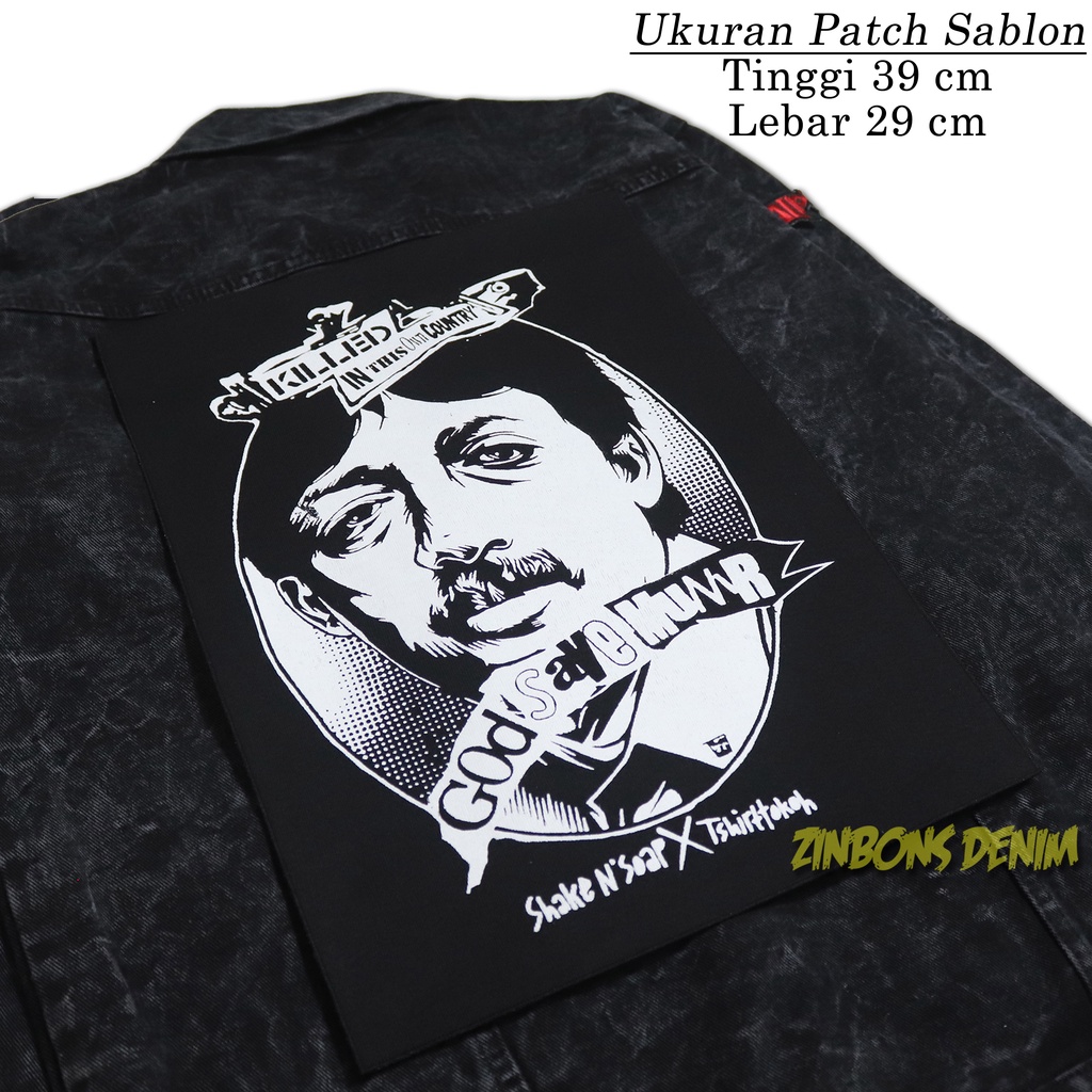 [BAYAR COD] BACKPATCH SABLON UKURAN BIGSIZE PATCH PUNGGUNG PATCH KEREN