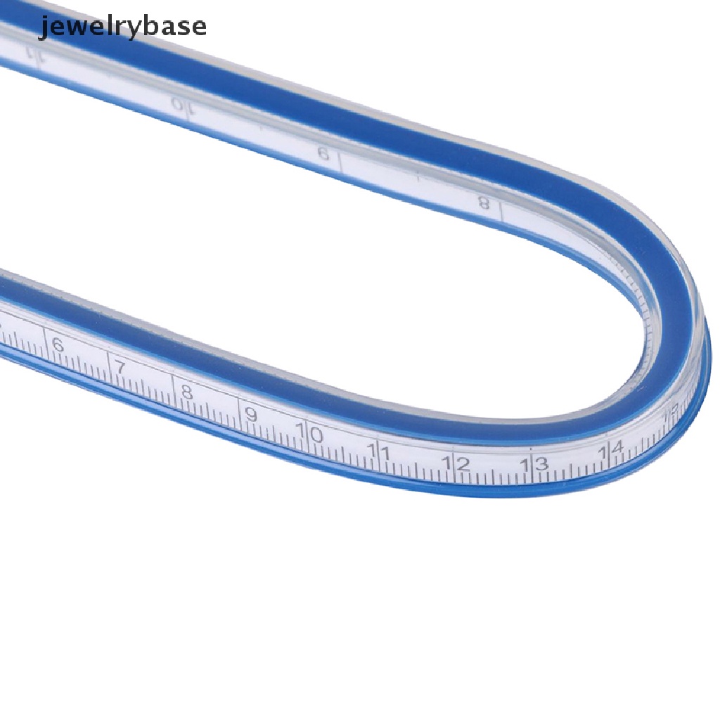 (jewelrybase) Penggaris Lengkung Flexible 30cm Bahan Plastik Vinyl Untuk Menggambar