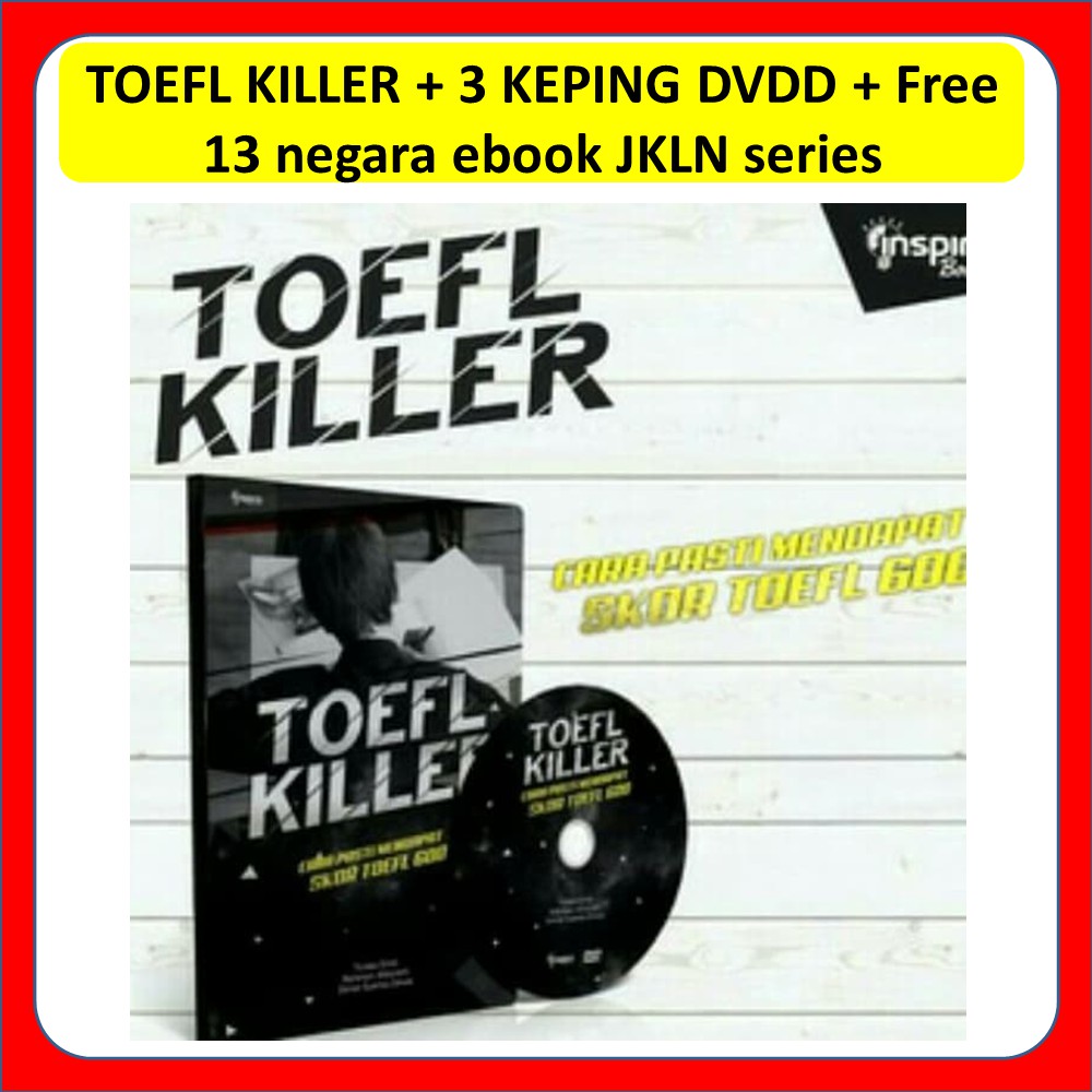 PREMIUM TOEFL KILLER + 3 KEPING DVDD + Free 13 negara ebook JKLN series LIMITED