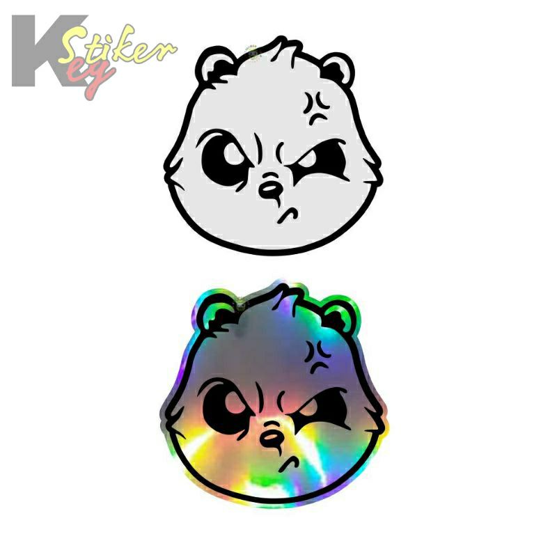 

stiker kepala panda cutting