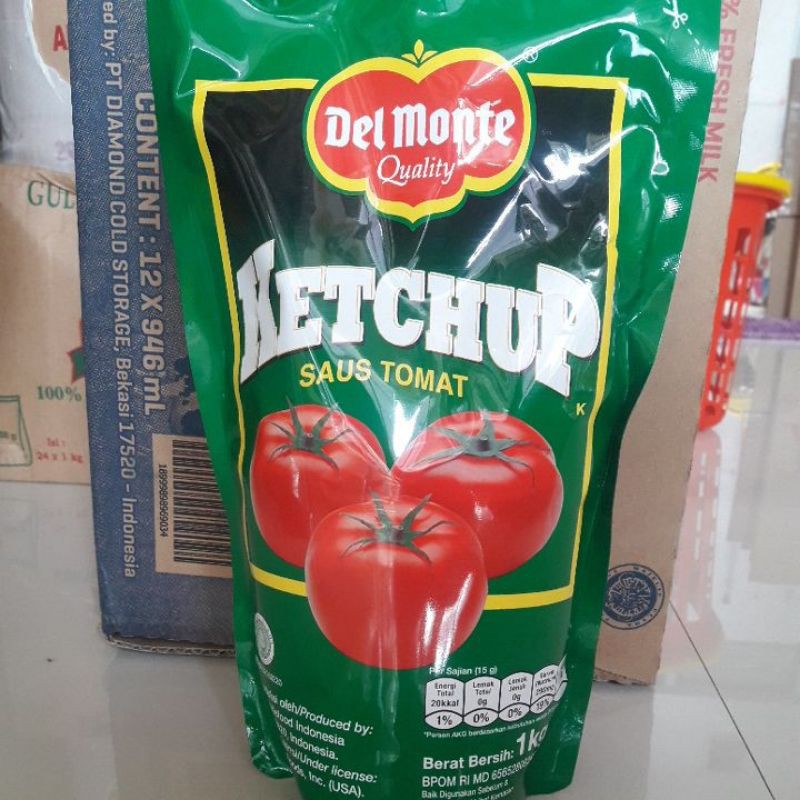 

Delmonte Saus Tomat 1KG, Extra HOT POUCH 1KG