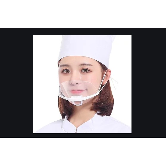 Masker Masak Mask Mika Transparan Restoran Penutup Mulut Hidung PVC Anti Virus Guard Fashion Wajah