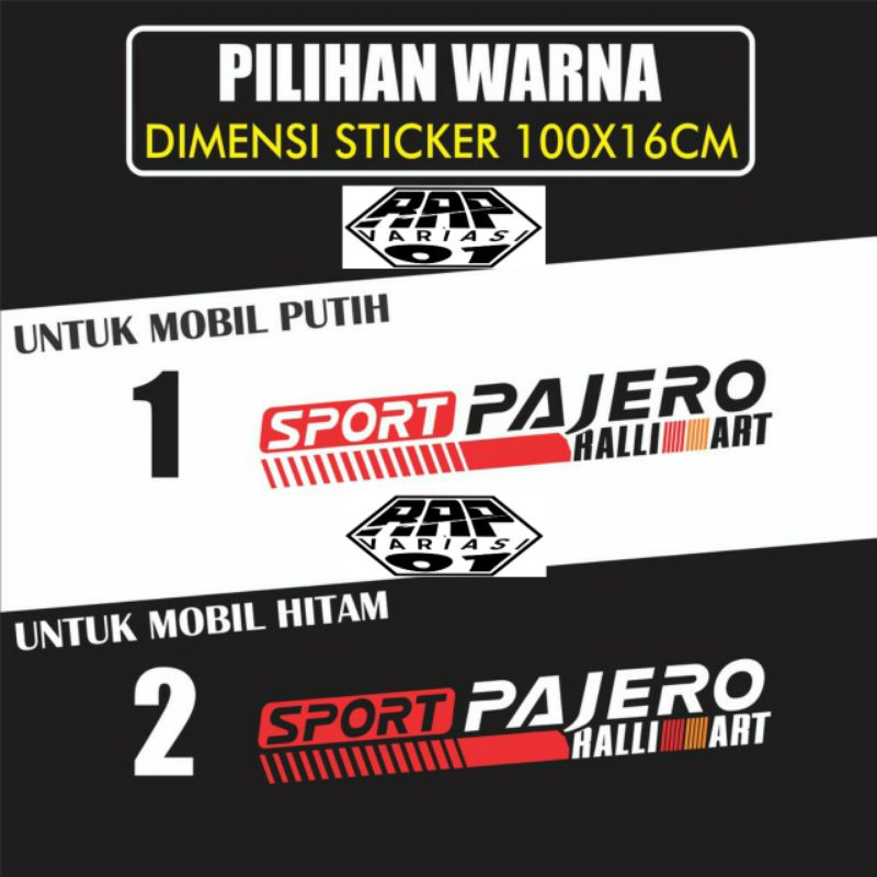 stiker pintu mobil Pajero, stiker pintu mobil