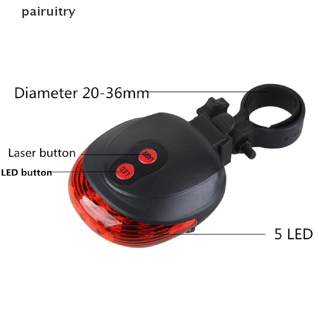 Prt Lampu Belakang Sepeda 2 Laser + 5 LED PRT