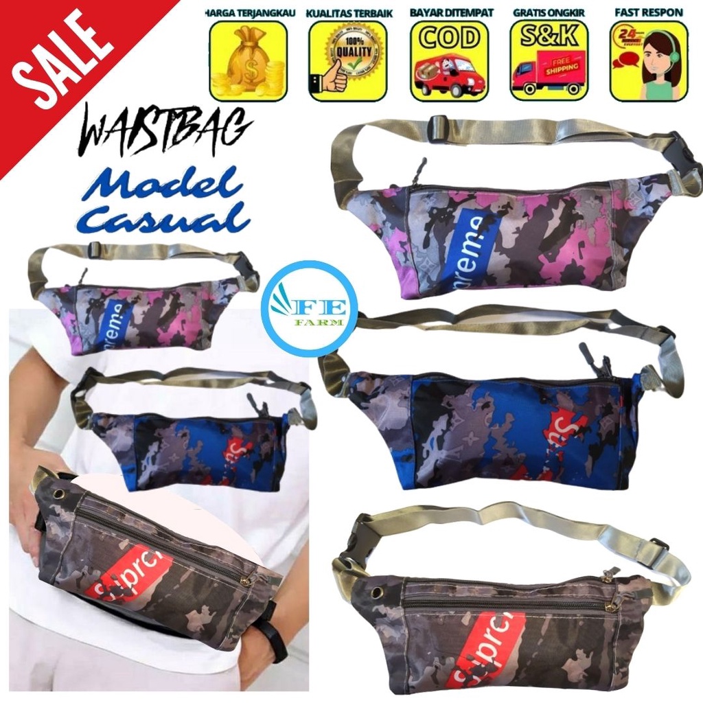 Waistbag Tas Pinggang Pria Wanita FEFARM