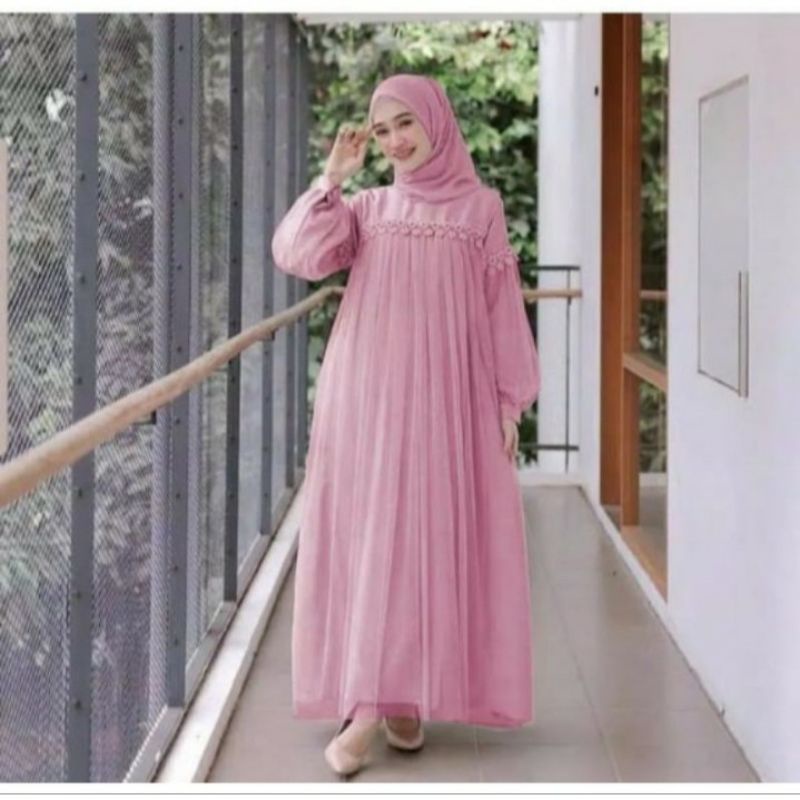 ZOYA MAXY TERBARU - GAMIS PESTA TILLE RENDA