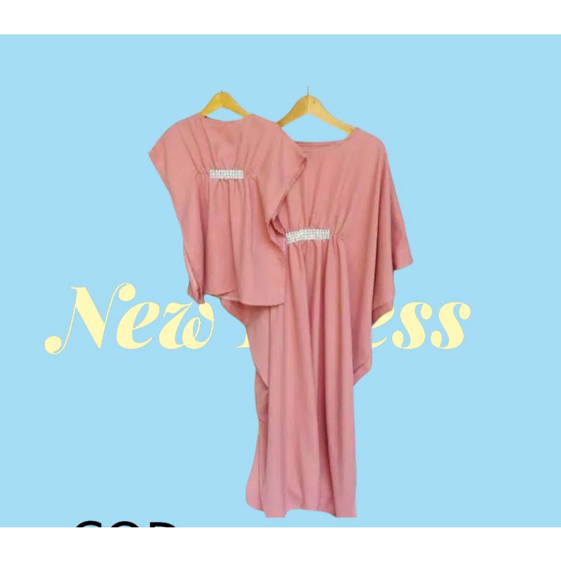 kaftan lebaran couple ibu busui &amp; anak