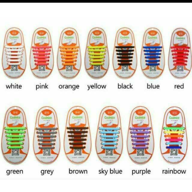 Tali sepatu silicone anak COOLNICE Kids 12pcs