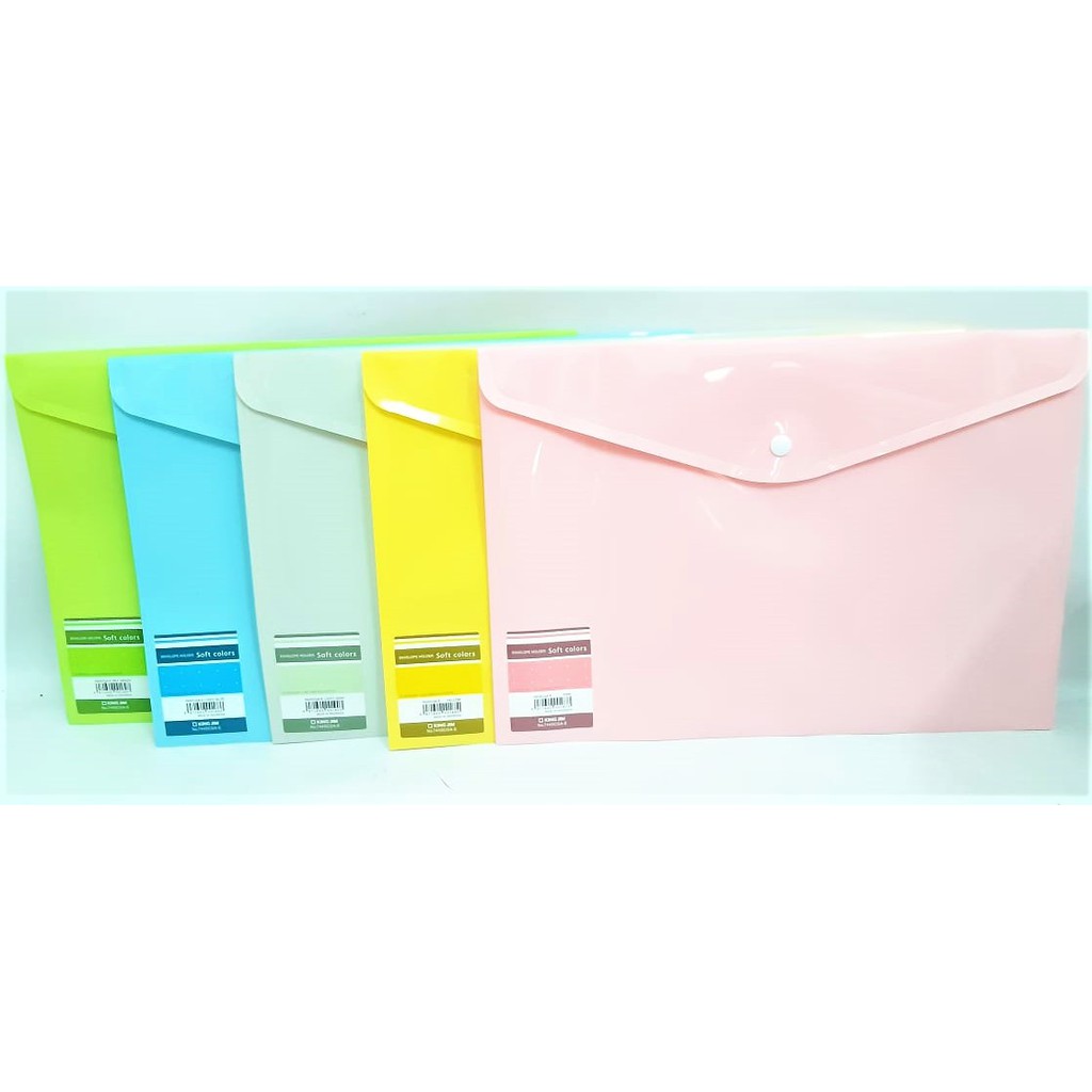 

MAP PLASTIK KANCING FOLIO F4 WARNA PASTEL 744 SCGA-E KING JIM MAP DOKUMEN HOLDER SOFT COLOUR