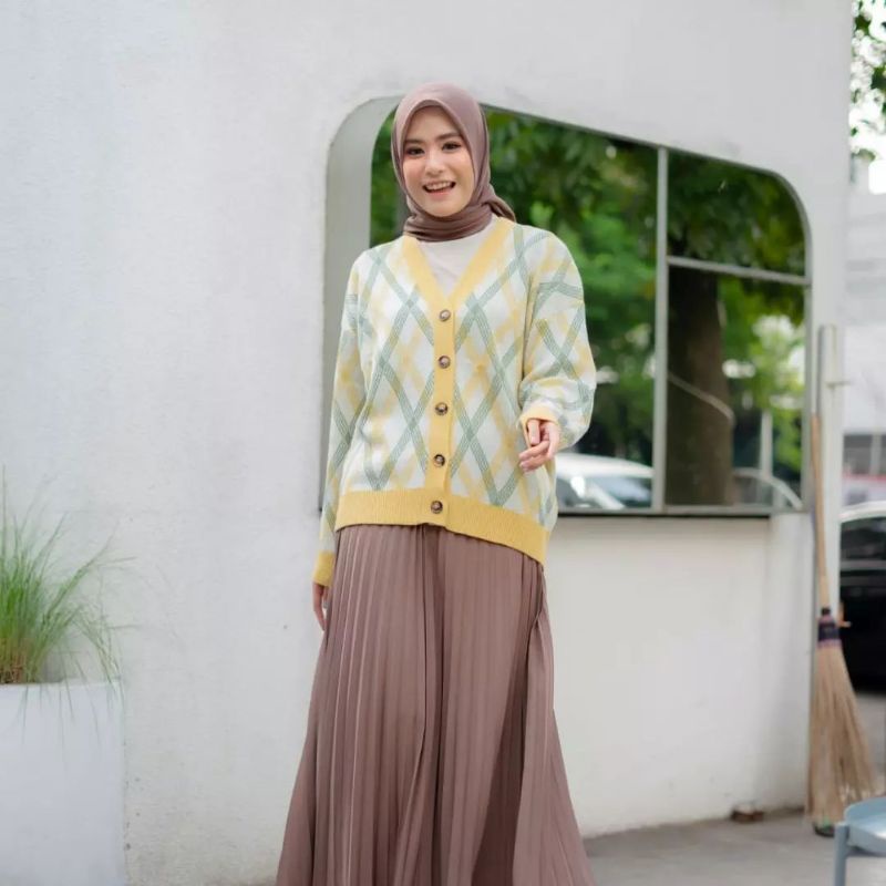 rajut tebal rainbow cardy