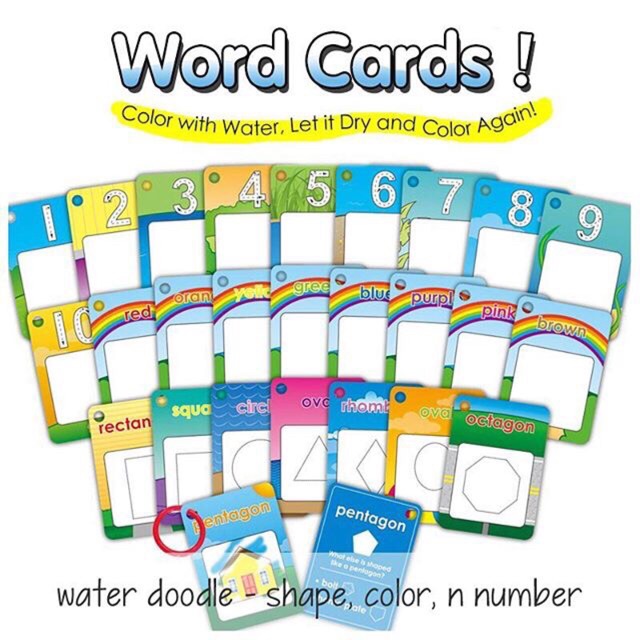 

HJK Mainan mewarnai MAGIC DRAWING CARD 26pcs / magic water painting/ water doodle [EDUFUNTOYS]