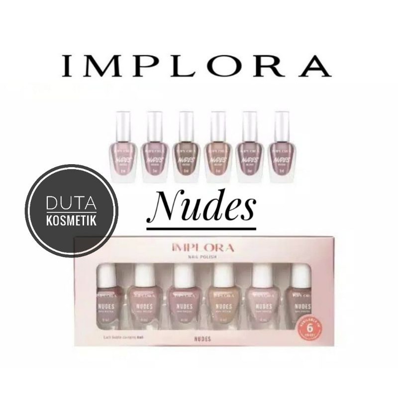 [6 pcs] KUTEK IMPLORA NAIL POLISH NUDES BPOM