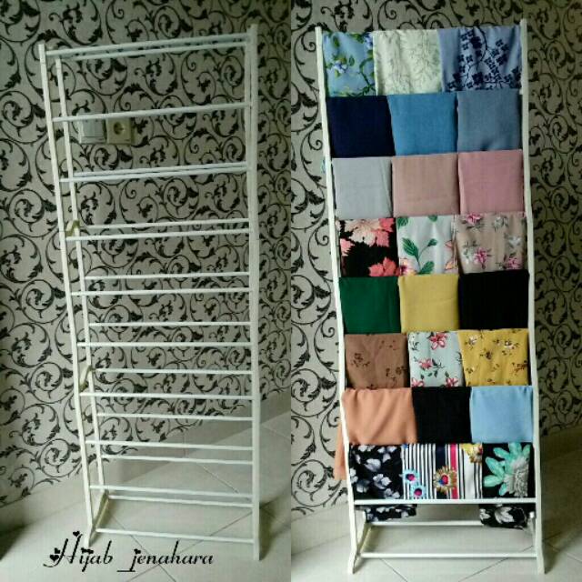 Rak jilbab/hanger jilbab /rak praktis /rak serbaguna/portable