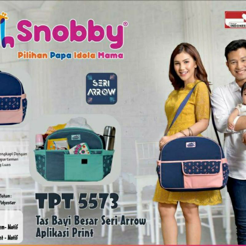 Termurah Tas Bayi Besar Snobby TPT 5573 seri arrow aplikasi Print Multifungsi
