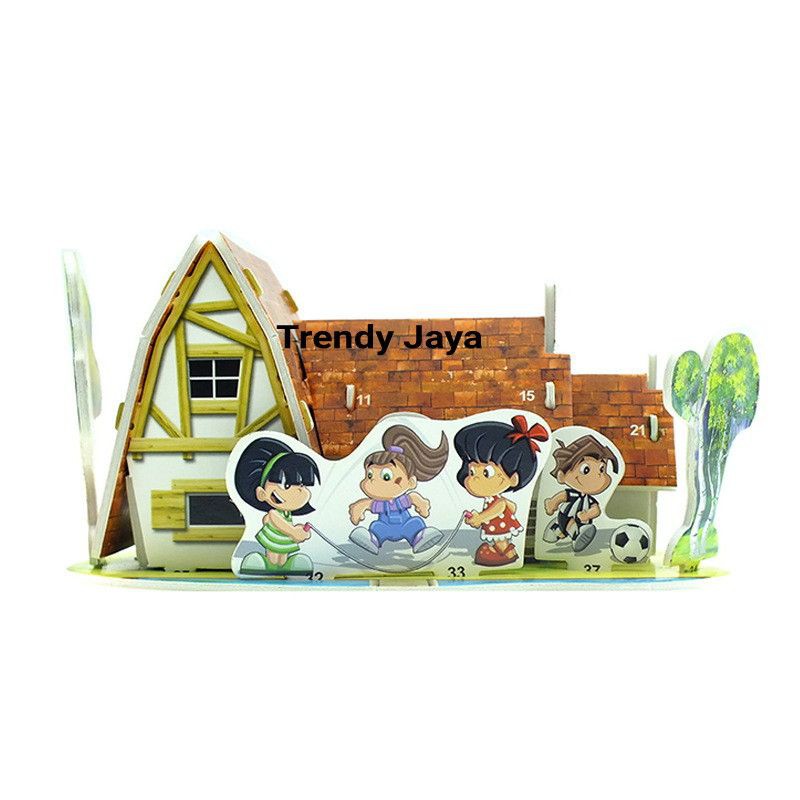 puzzle 3D DIY Zoo Home Bahan Foam Dan Paper Mainan Education ( 1688 E )