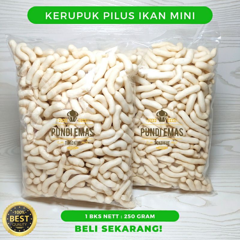 Pilus Mini Rasa Ikan Berat Bersih 250 Gr / Pilus Kapsul Rasa Ikan 250Gr / Pilus Mini Ikan Tenggiri 250 Gr