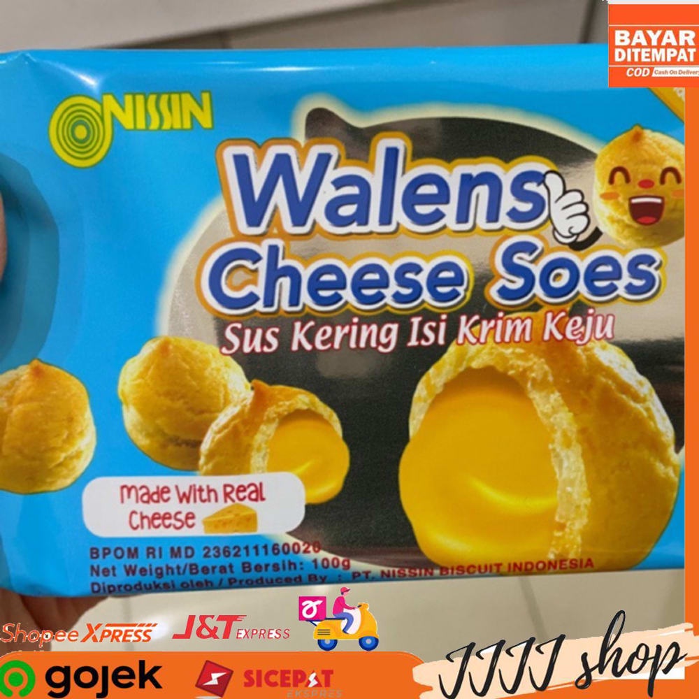 

biskuit Nissin Walens Cheese Soes snack cookies keju