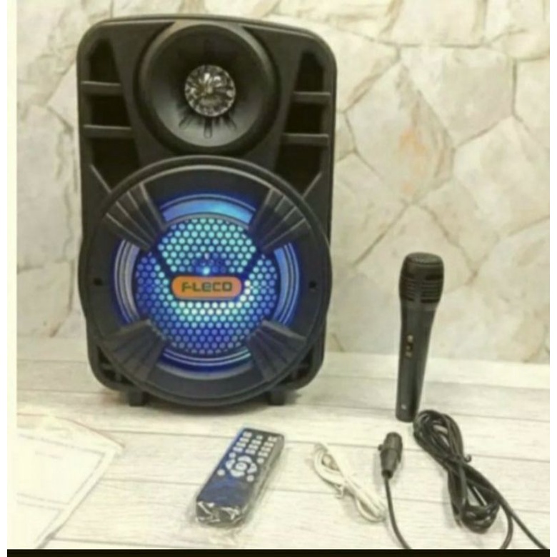 Speaker Bluetooth Fleco 8'5 Inch F-804N Plus Mix+Remote-Salon Aktif