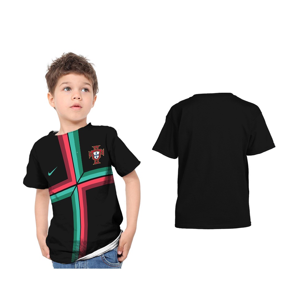 Kaos Anak Jersey R18 Portugal Murah - Kaos T-Shirt Anak Jersey Portugal Fullprint Keren