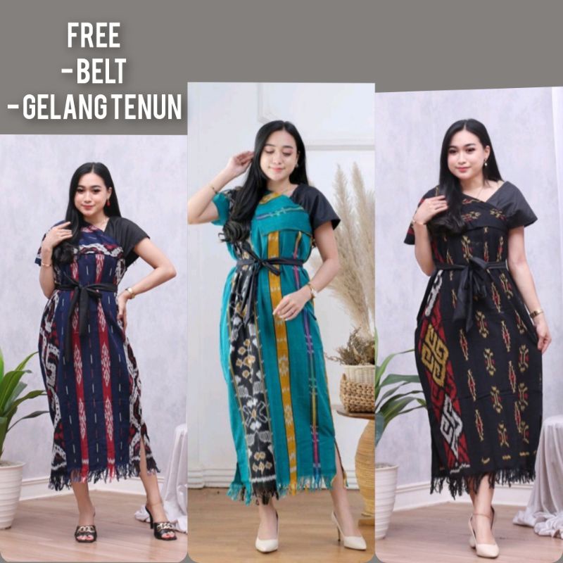 dress tenun wanita tunik wanita baju tenun tunik tenun