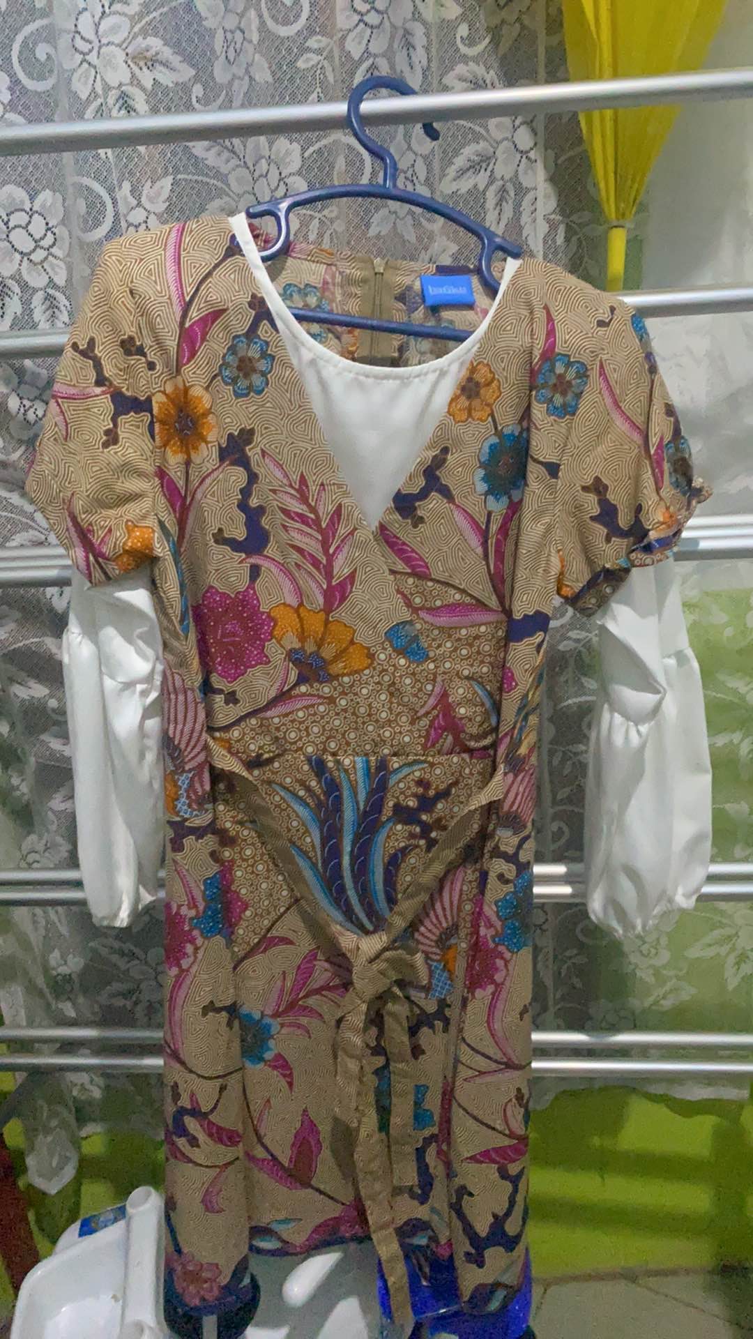 Tunik Batik Muslim Dersik Bunga Coklat