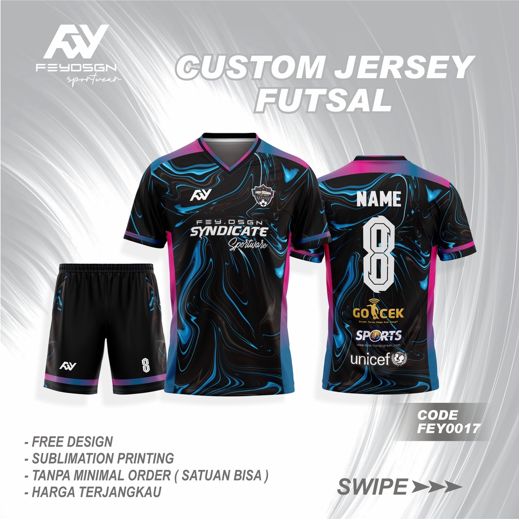 Jual Bisa Satuan Jersey Futsal Sepak Bola Custom Setelan Full