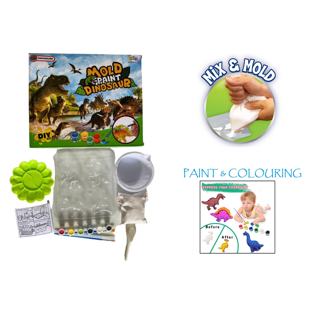 Mainan mould and paint fridge anak, Mainan prakarya DIY