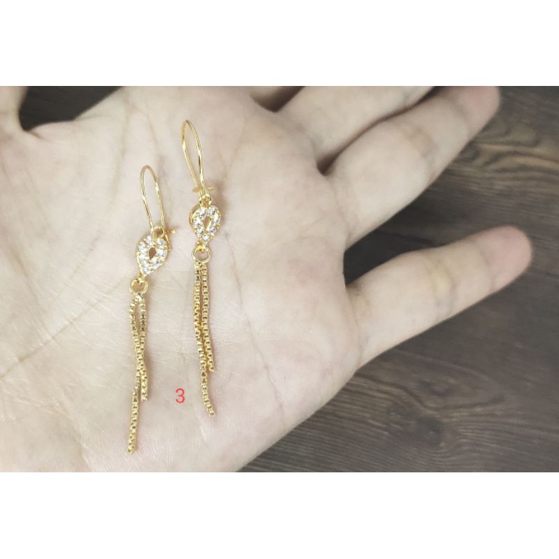 Fifi Fashion Anting Gantung Model Adara Perhiasan Lapis emas 28#