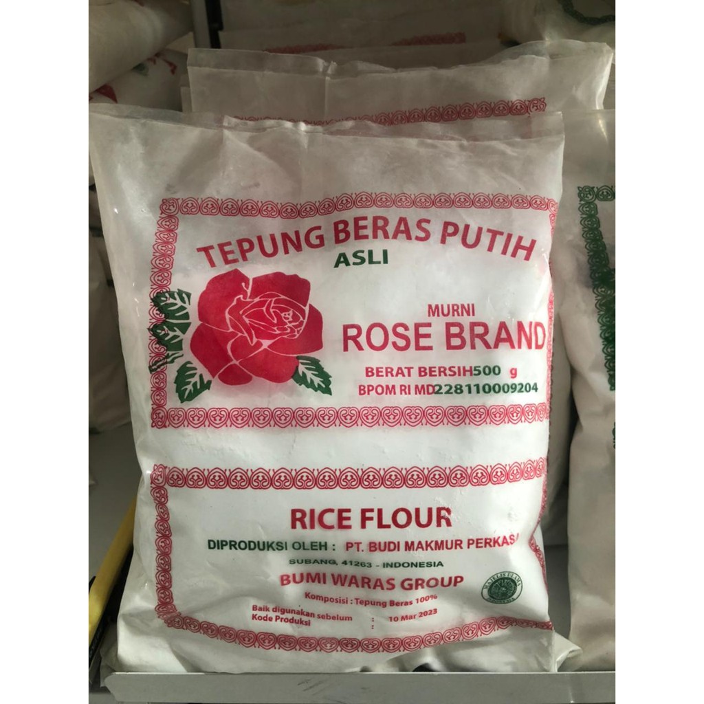 

Tepung Beras Putih Rose Brand Kemasan 500gr