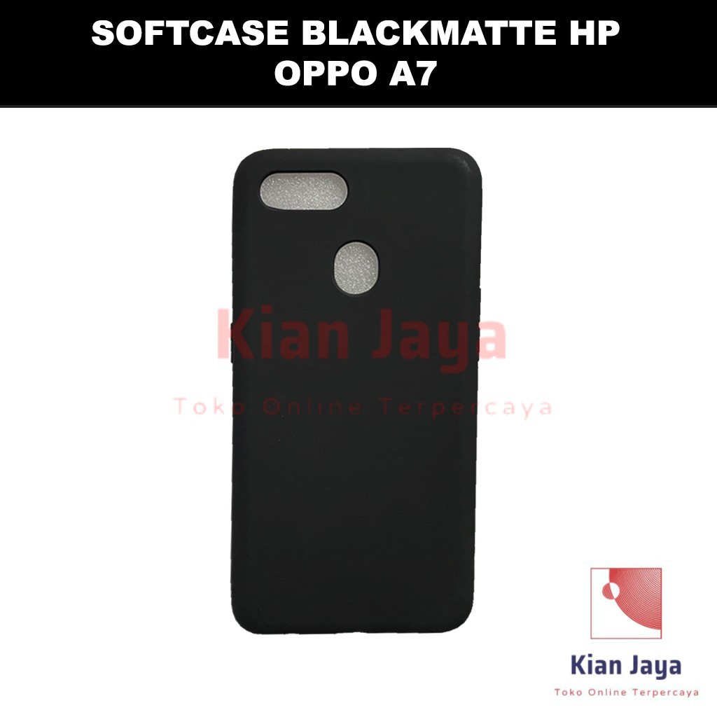 Softcase Blackmatte Handphone Oppoo A7 Antishock, Casehp, Siliconcase, Slim Design