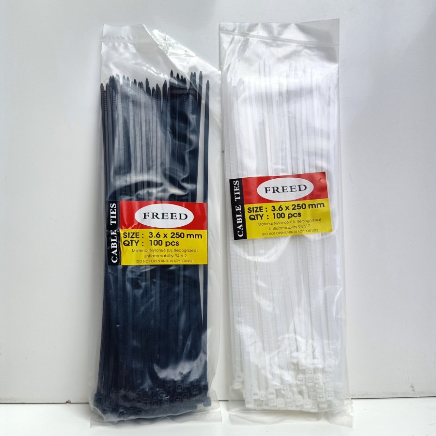 Jual Kabel Ties / Kable Tis / Cable Ties Freed 3.6x250mm / 25cm Isi 100