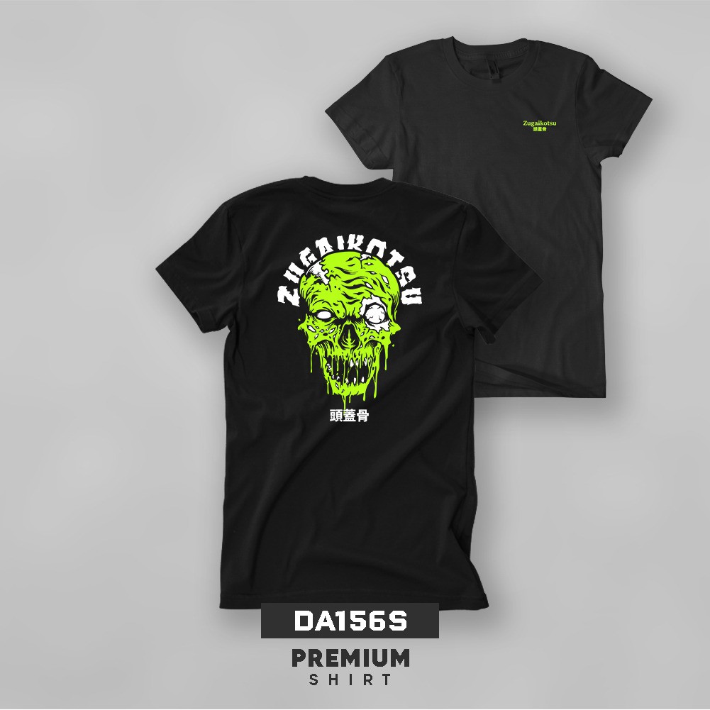 Kaos Tumblr Zugaikotsu - Tshirt Tengkorak Jepang Aesthetic Jumbo Baju Sablon Neon Pria Wanita
