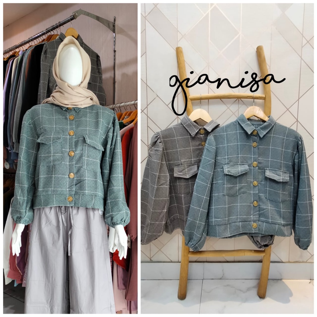 GIANISA | EFIE BLAZER OUTER LINEN KOTAK