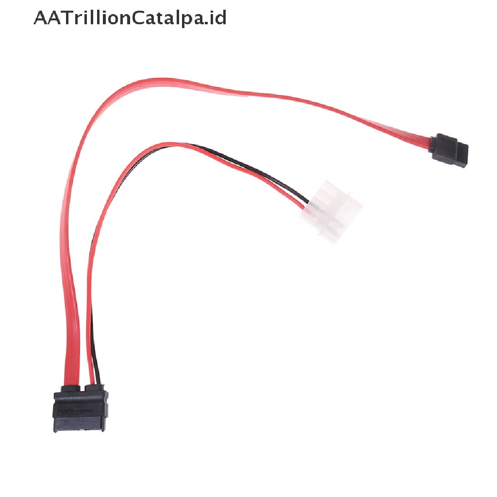 (AATrillionCatalpa) Kabel power SATA 7 + 6 Pin slimline Untuk DVD + RW Drive PC