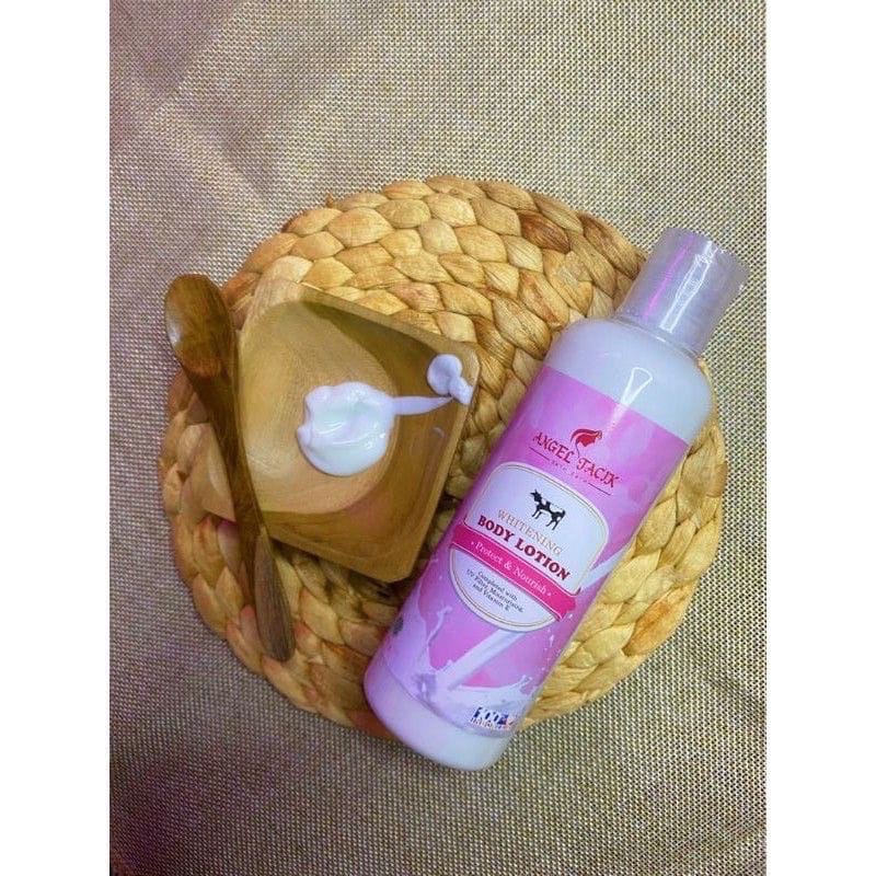 SIAP KIRIM‼️ANGEL TACIK WHITENING BODY LOTION (GA ORI UANG KEMBALI) 250gr[BPOM] Lotion Handbody Whitening Angel Tacik Original | Pemutih Badan Ampuh