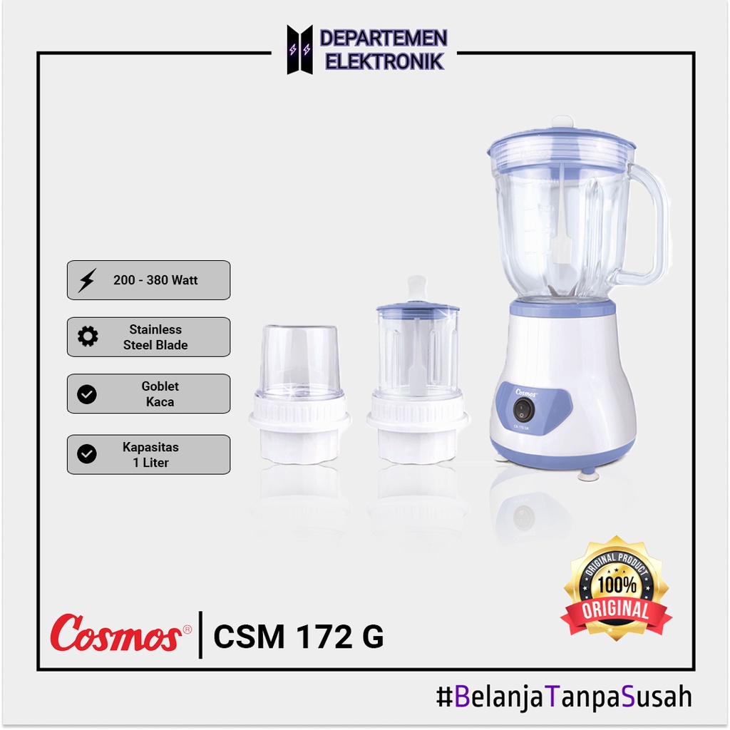 Blender Cosmos CB 172 GR 1 Liter Gelas Plastik MURAH BANGET / GARANSI RESMI