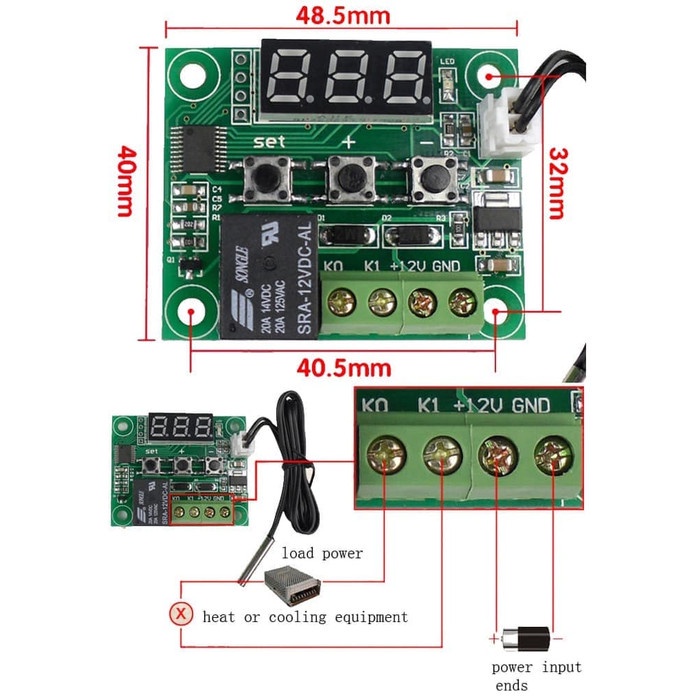 Thermostat XH-W1209 12V Temperature Controller Digital