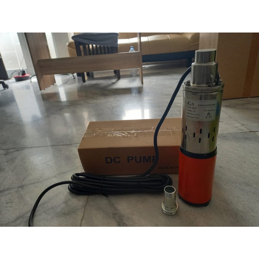 MAXPUMP SCREW DC12V 71 Pompa Celup Screw Water Pump DC 12Volt 250Watt Sumur bor 3inch Submersible Pump