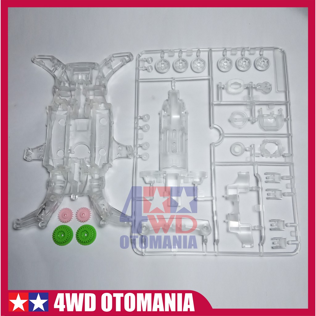 Tamiya MA Fluorecent Chassis Set Polycarbonate Body - Clear - Shinjiro