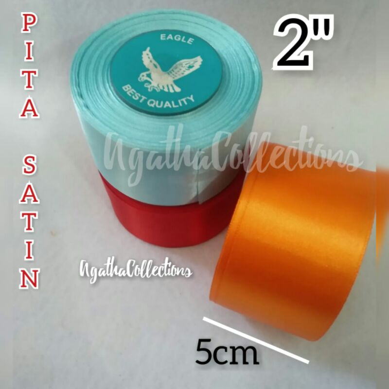 Pita satin 2 inch atau 5 cm